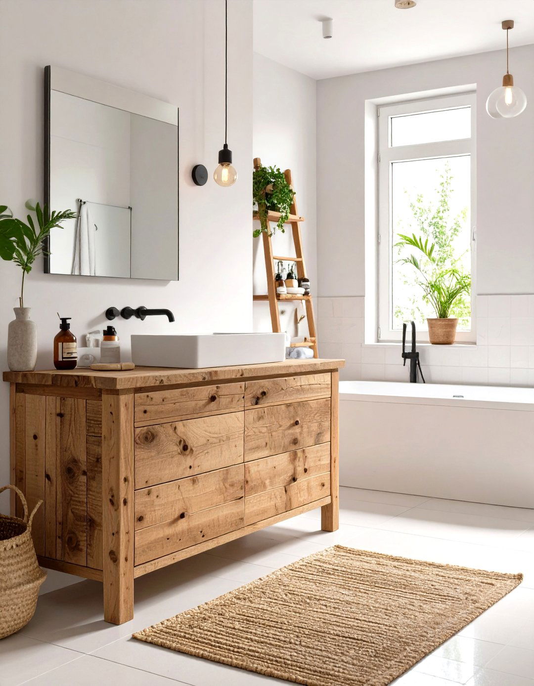 Understated Artwork - 30 scandinavian bathroom design ideas