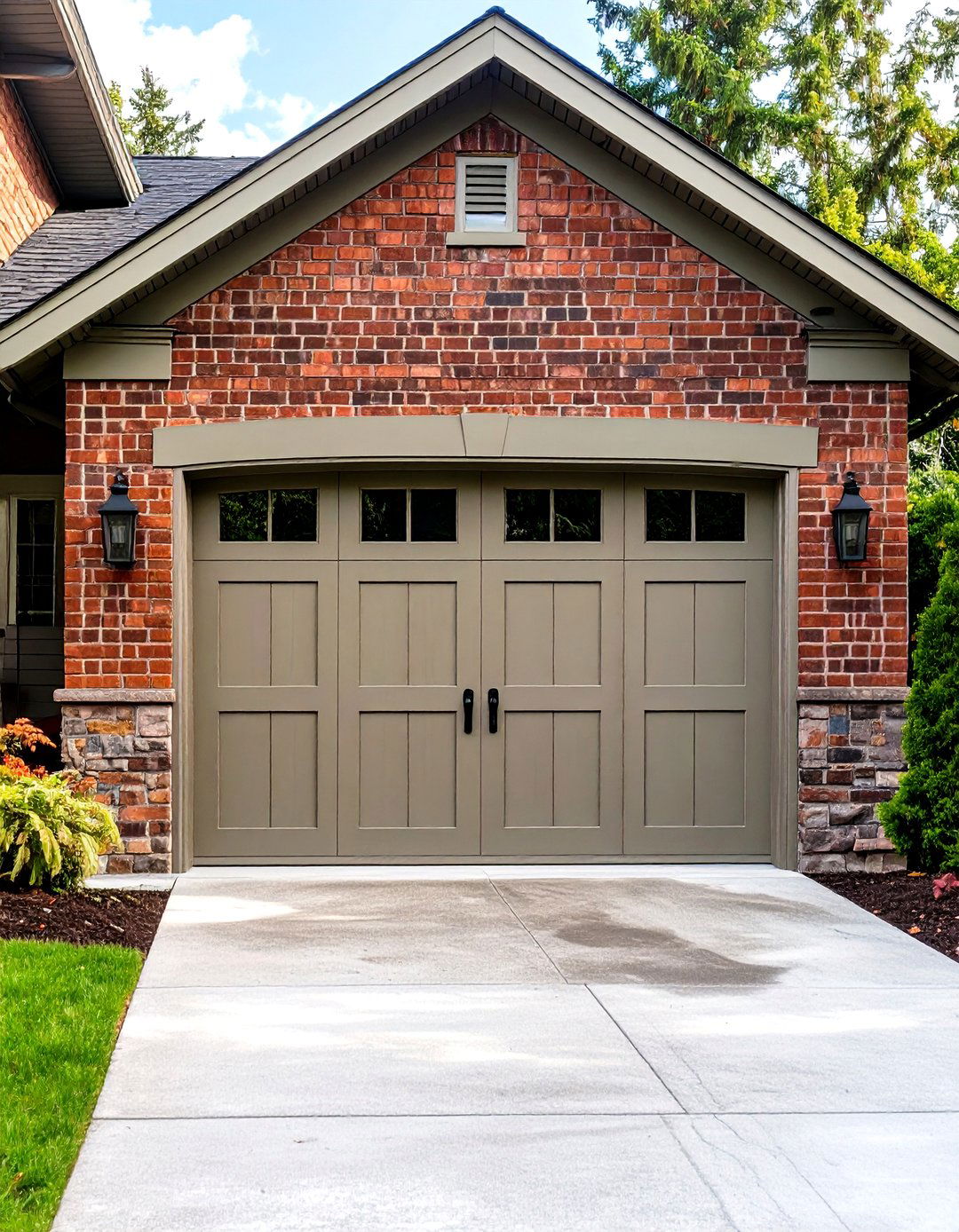 Understated Taupe - 30 garage door color ideas
