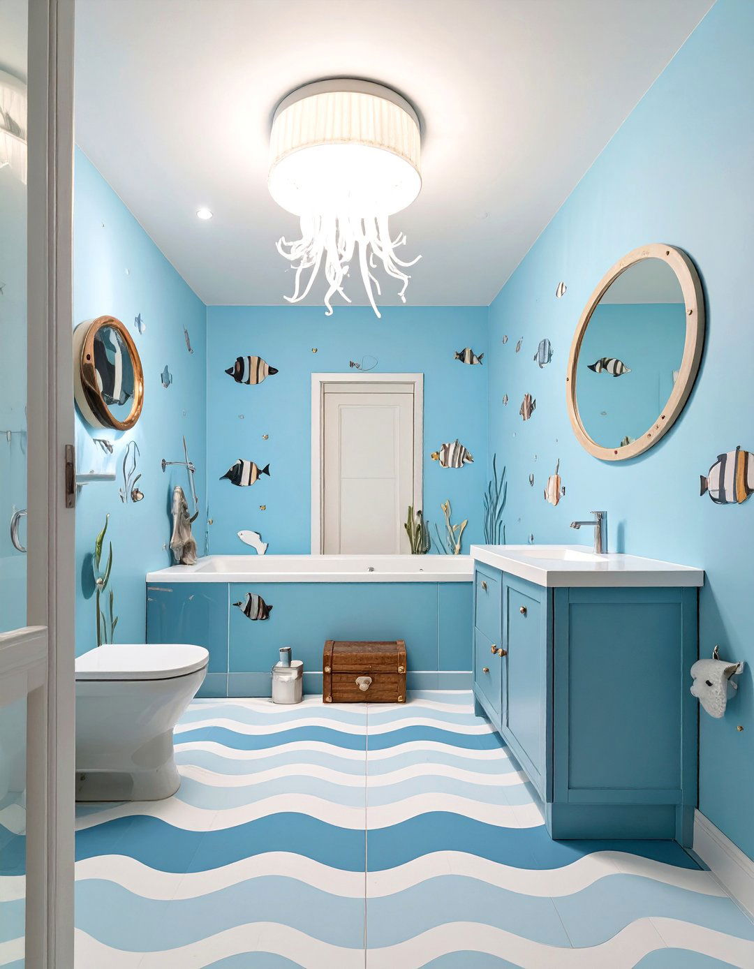 Underwater Ocean Explorer Bathroom - 30 kids bathroom ideas