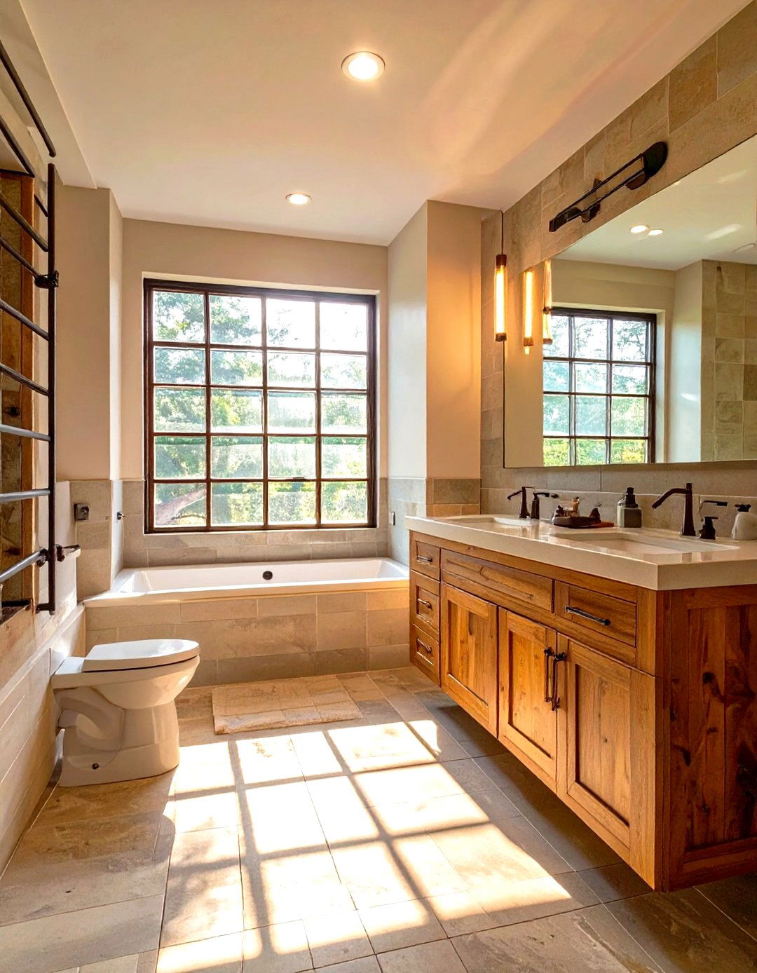 Unfinished Basement Bathroom with a Glass Block Window - 30 unfinished basement bathroom ideas