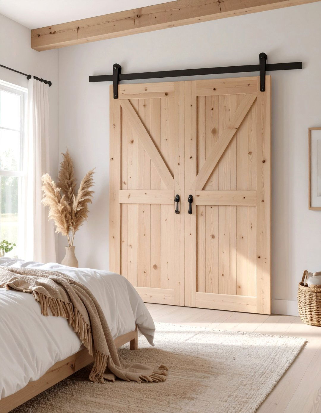 Unfinished Wood Barn Door - 30 barn door closet ideas
