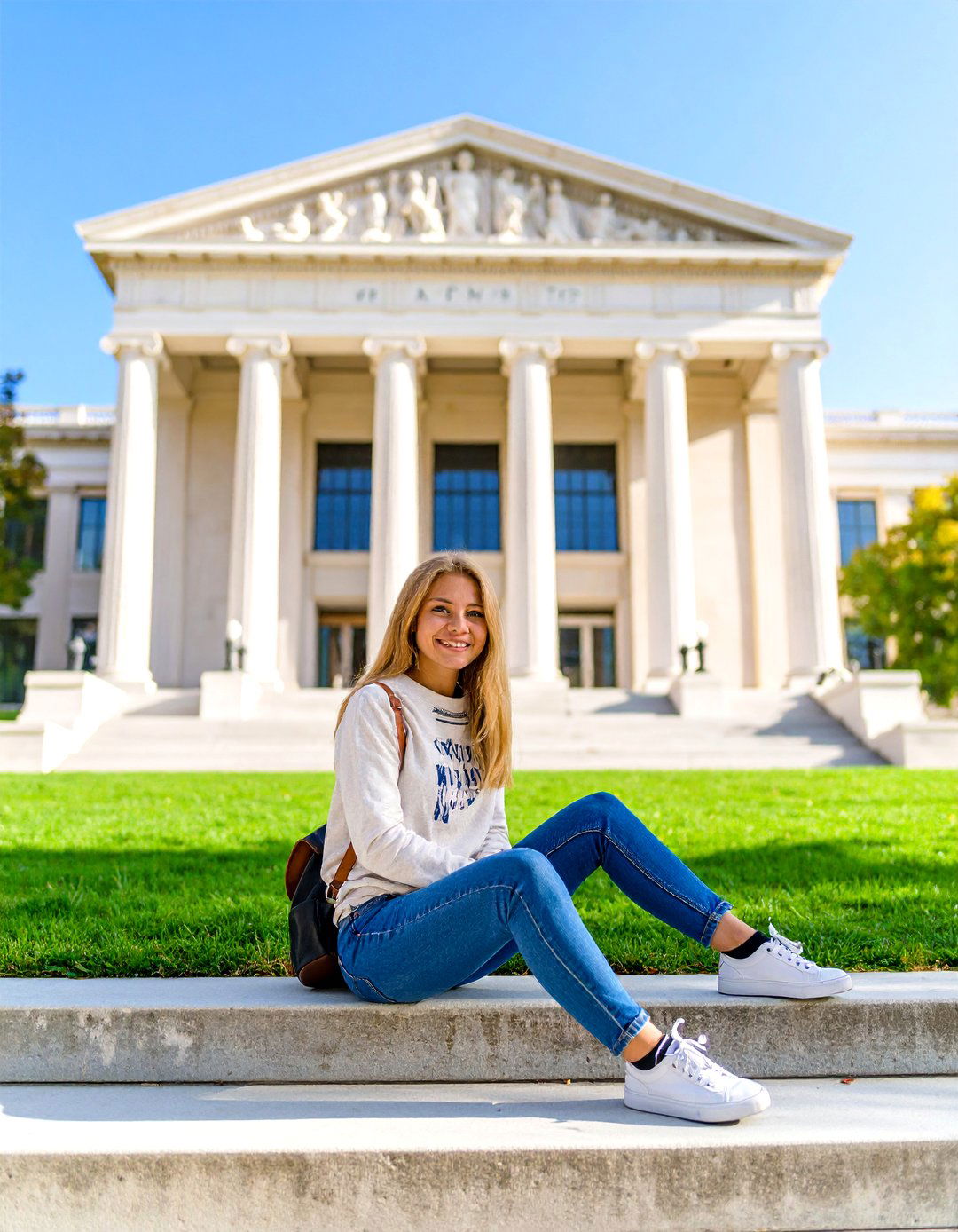 University Campus Preview - 30 girl outdoor senior picture ideas