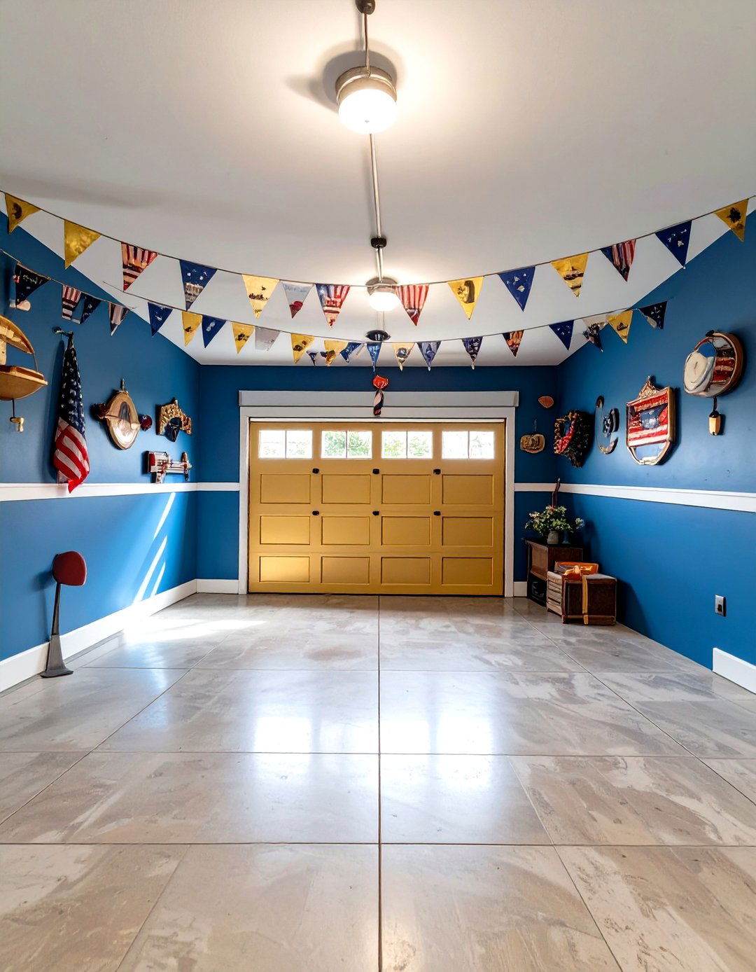 University Themed Color Scheme - 30 garage wall paint ideas