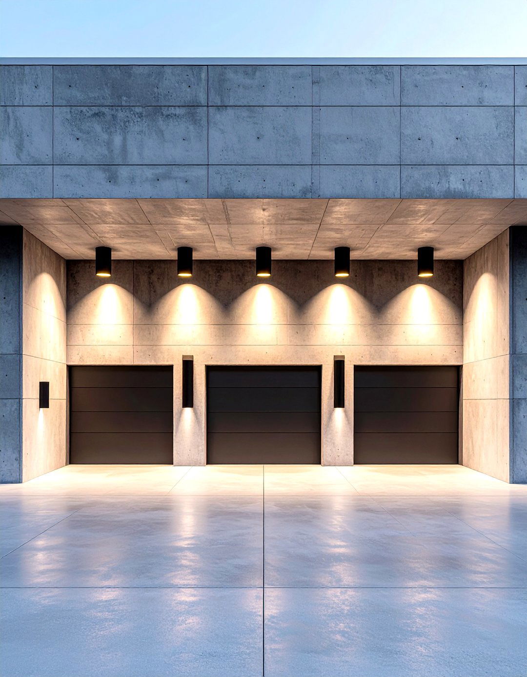 Up and Down Cylinder Wall Lights - 30 exterior garage lighting ideas
