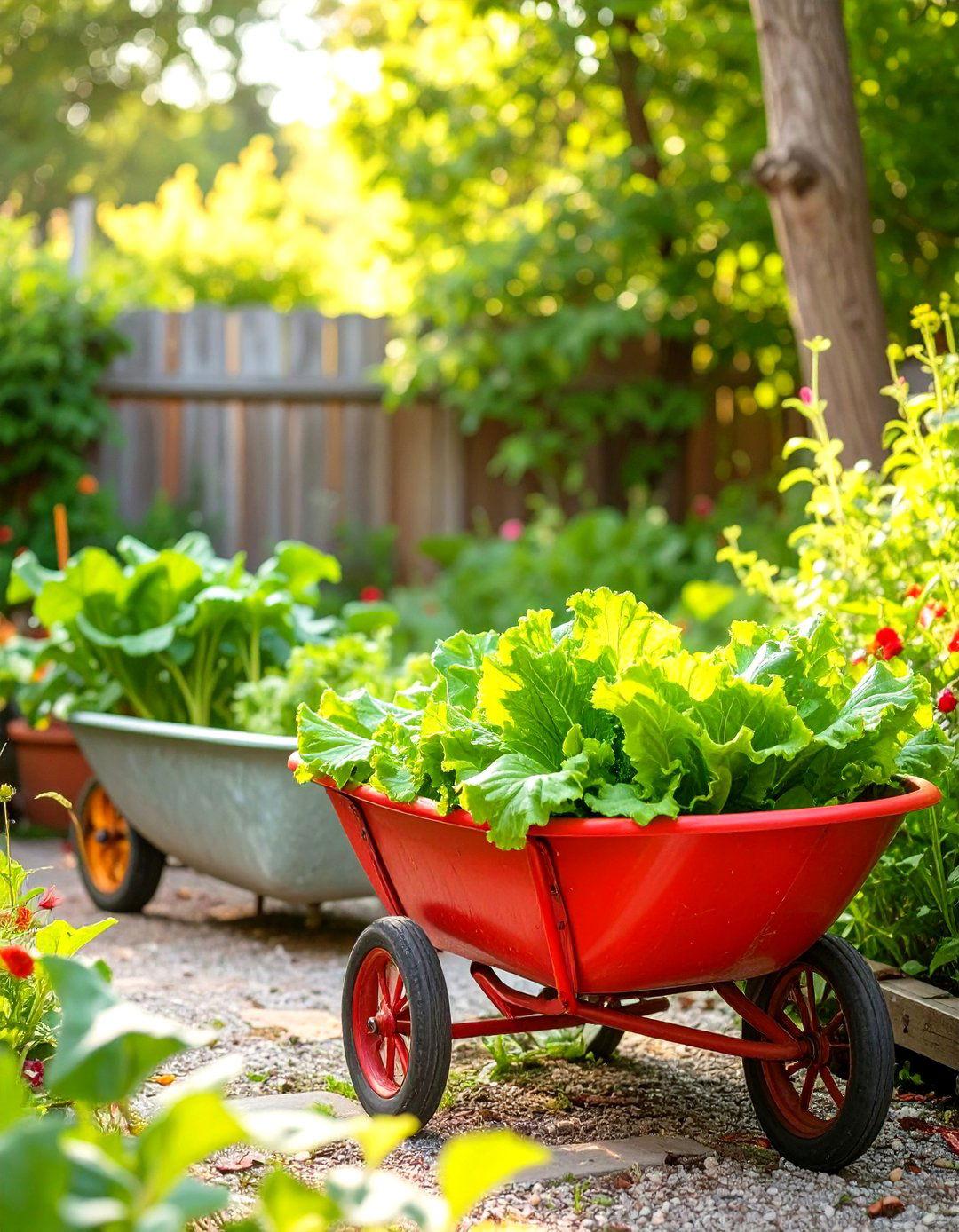 Upcycled Container Vegetable Garden - 30 vegetable garden design ideas