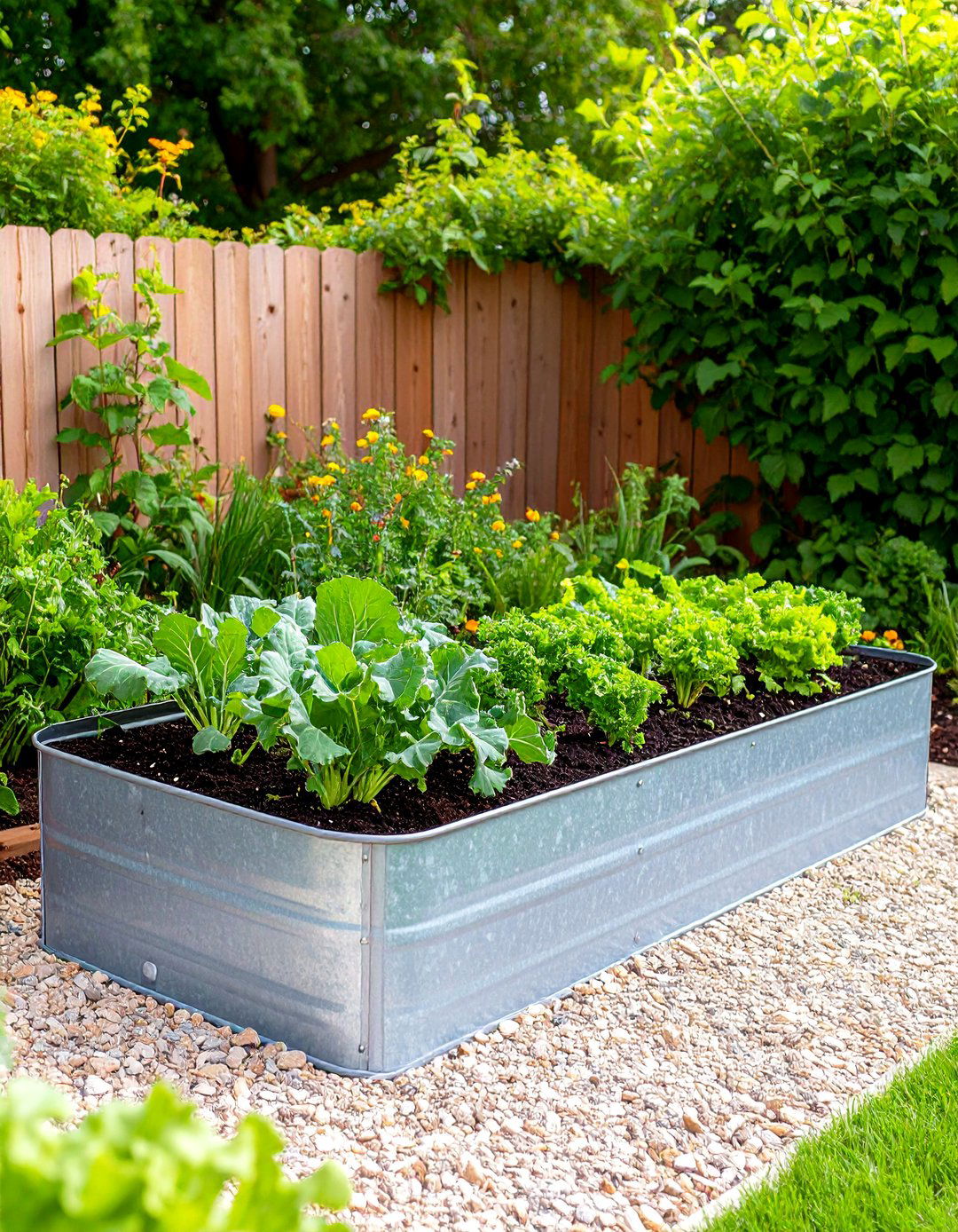 Upcycled Galvanized Steel Raised Garden Bed - 30 diy raised garden bed ideas