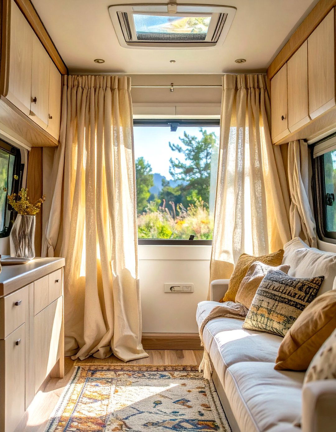 Upgraded RV Window Treatments - 30 rv interior design ideas