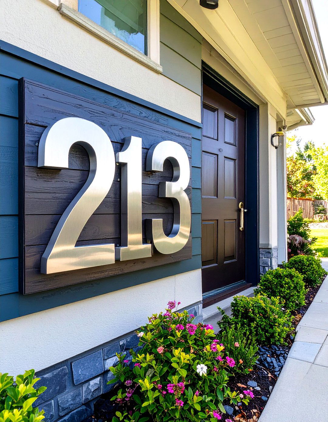 Upgrading House Numbers - 30 simple front yard landscaping ideas