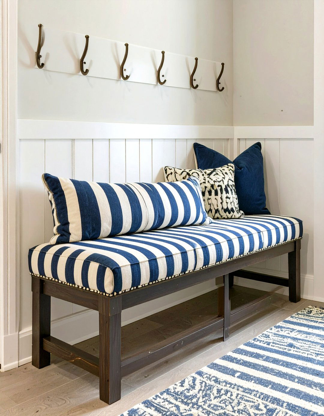Upholstered Cushion Mudroom Bench - 30 mudroom bench ideas