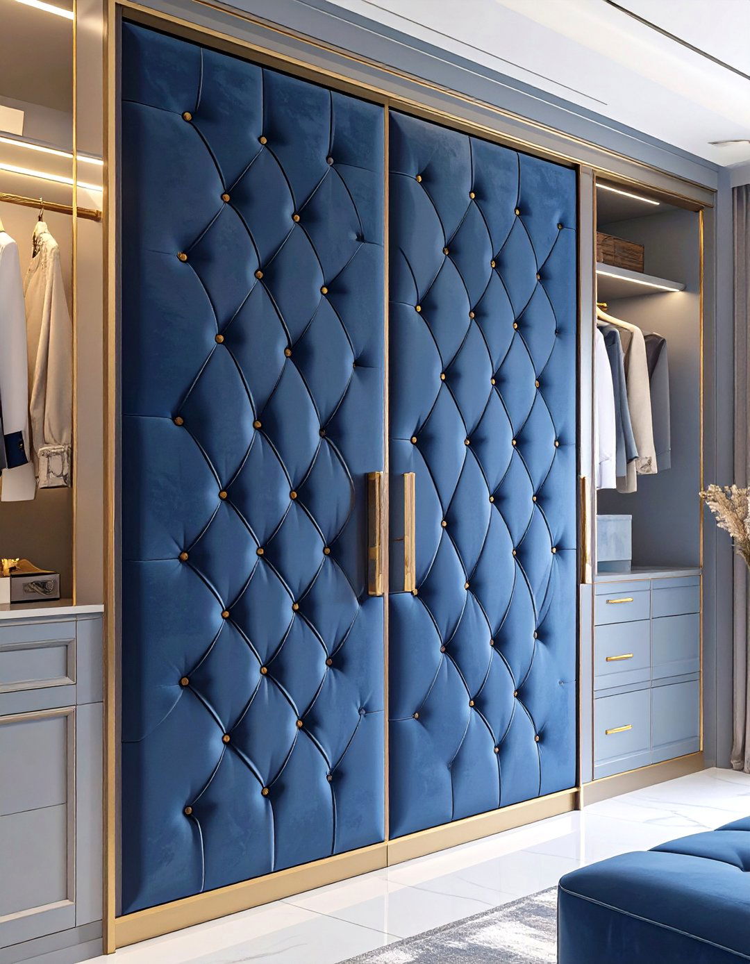 Upholstered Panels for a Luxurious Feel - 30 alternative to closet door ideas