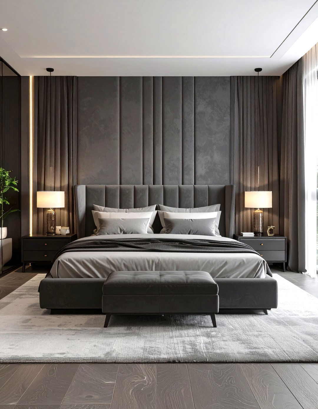 Upholstered Wall Panel Bedroom - 30 accent wall bedroom ideas