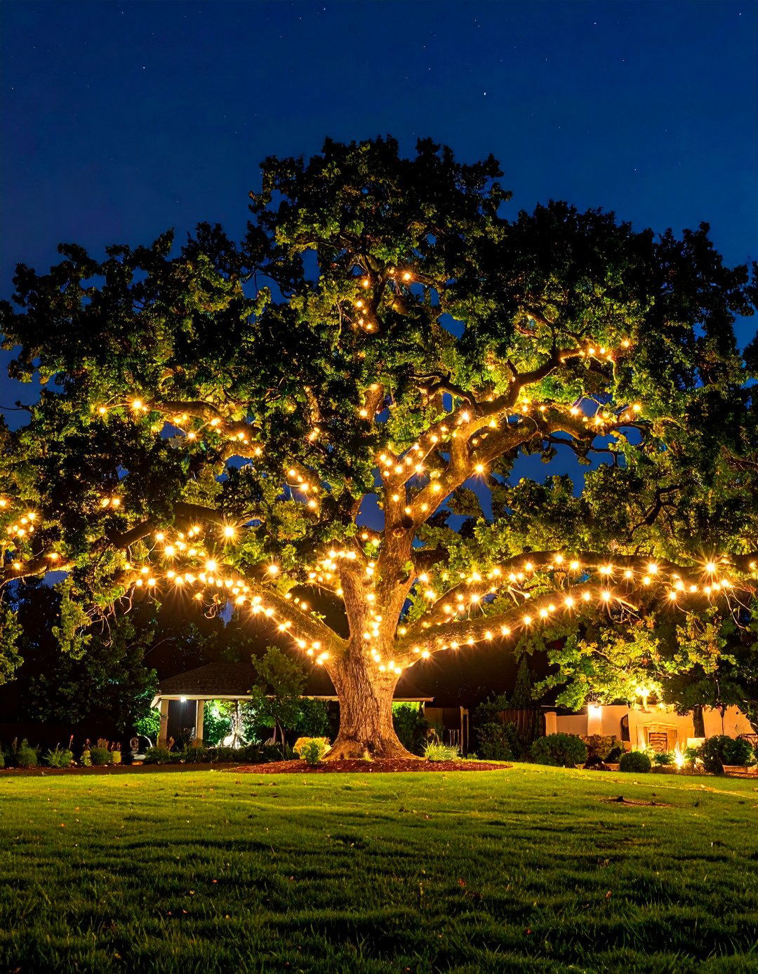Uplighting for Architectural Trees - 30 backyard lighting ideas