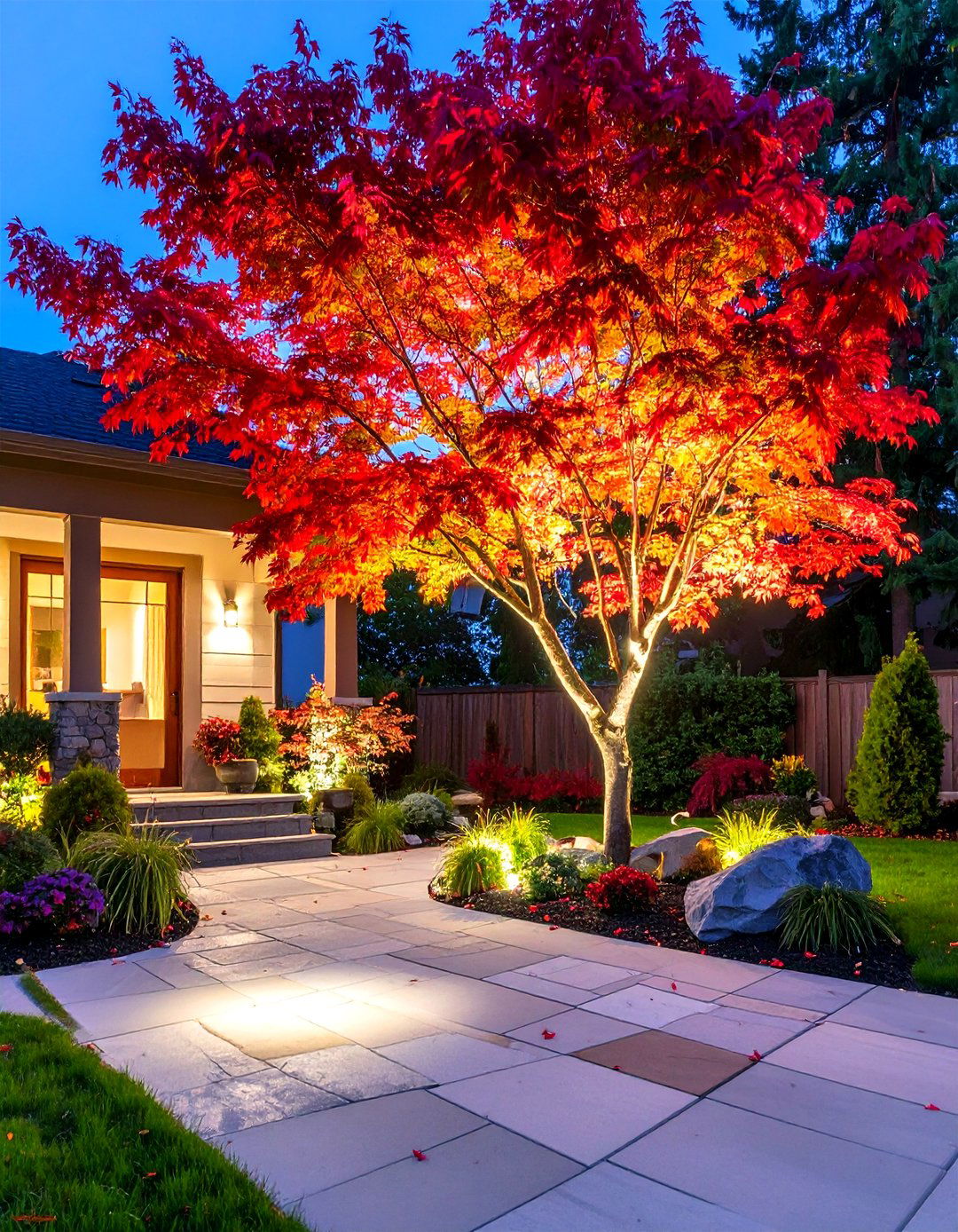 Uplighting for Patio Plants and Trees - 30 outdoor patio lighting ideas
