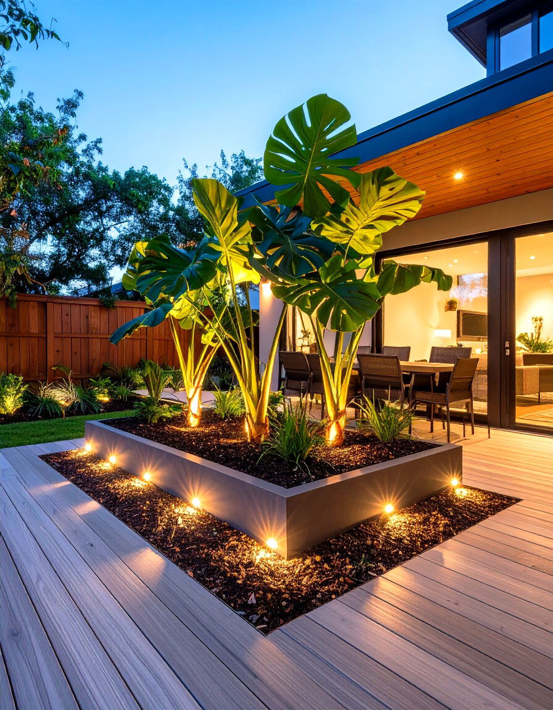 Uplighting for Patio Plants - 30 patio light ideas