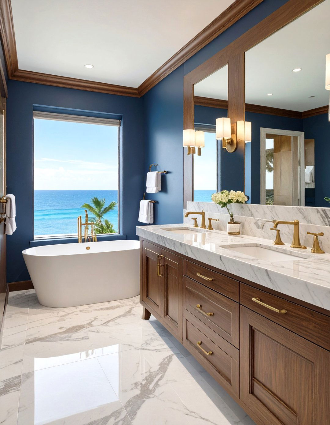 Upscale Yacht Club Bathroom - 30 beach bathroom ideas