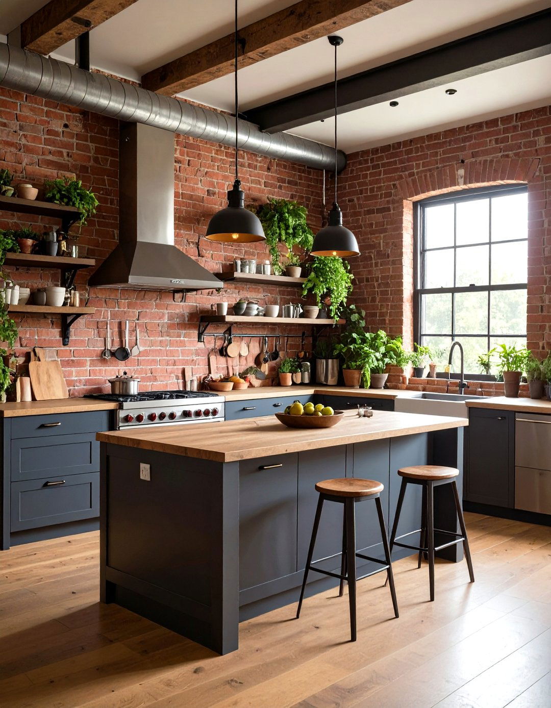 Urban Exposed Brick Kitchen Tiles - 30 kitchen wall tile ideas