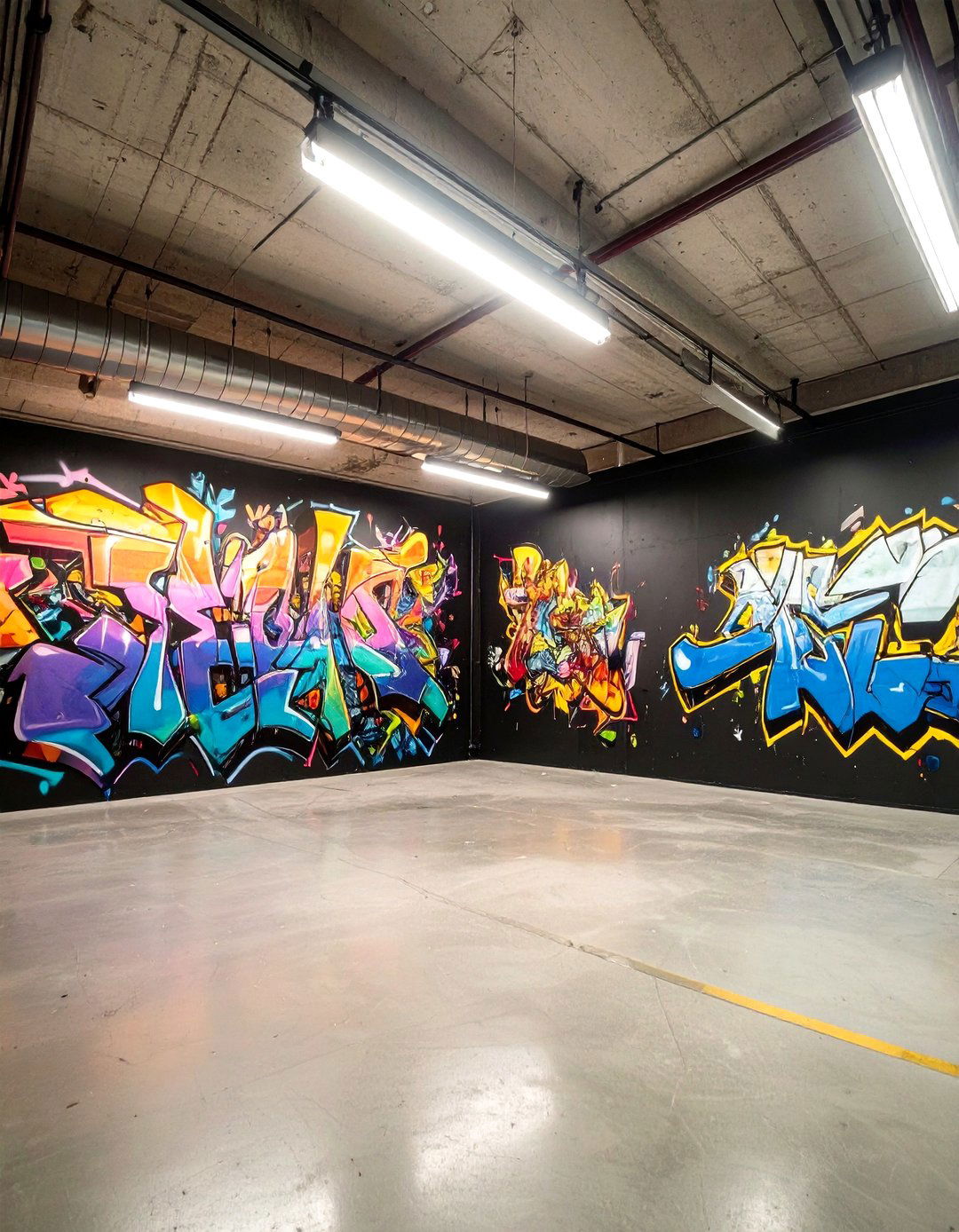 Urban Graffiti Art Mural - 30 garage painting ideas