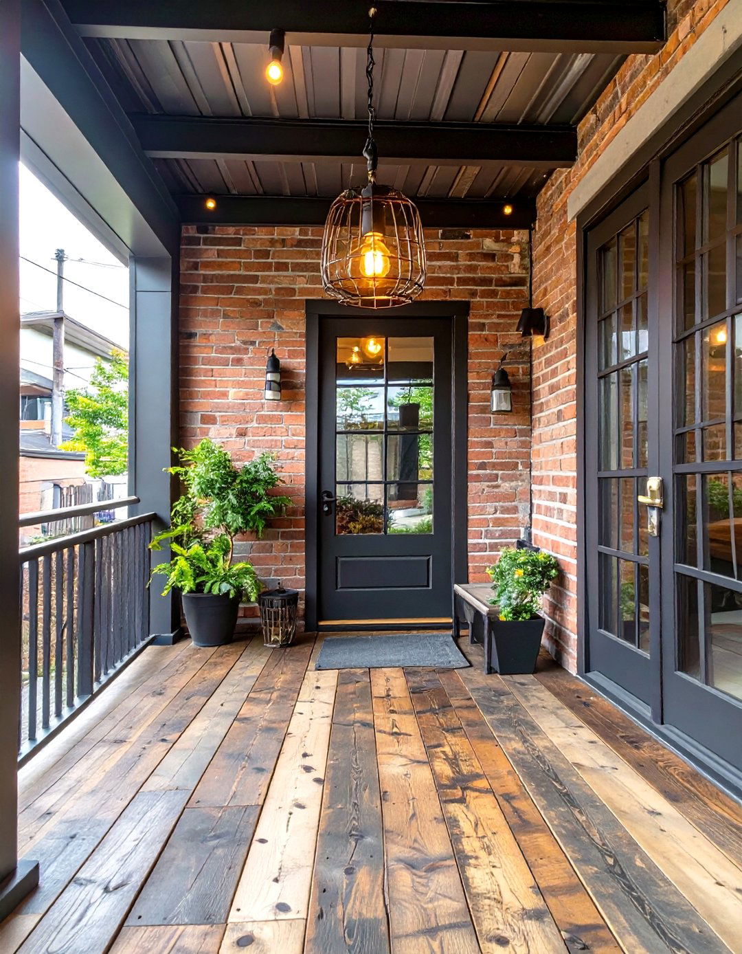 Urban Industrial Front Porch - 30 modern small front porch ideas