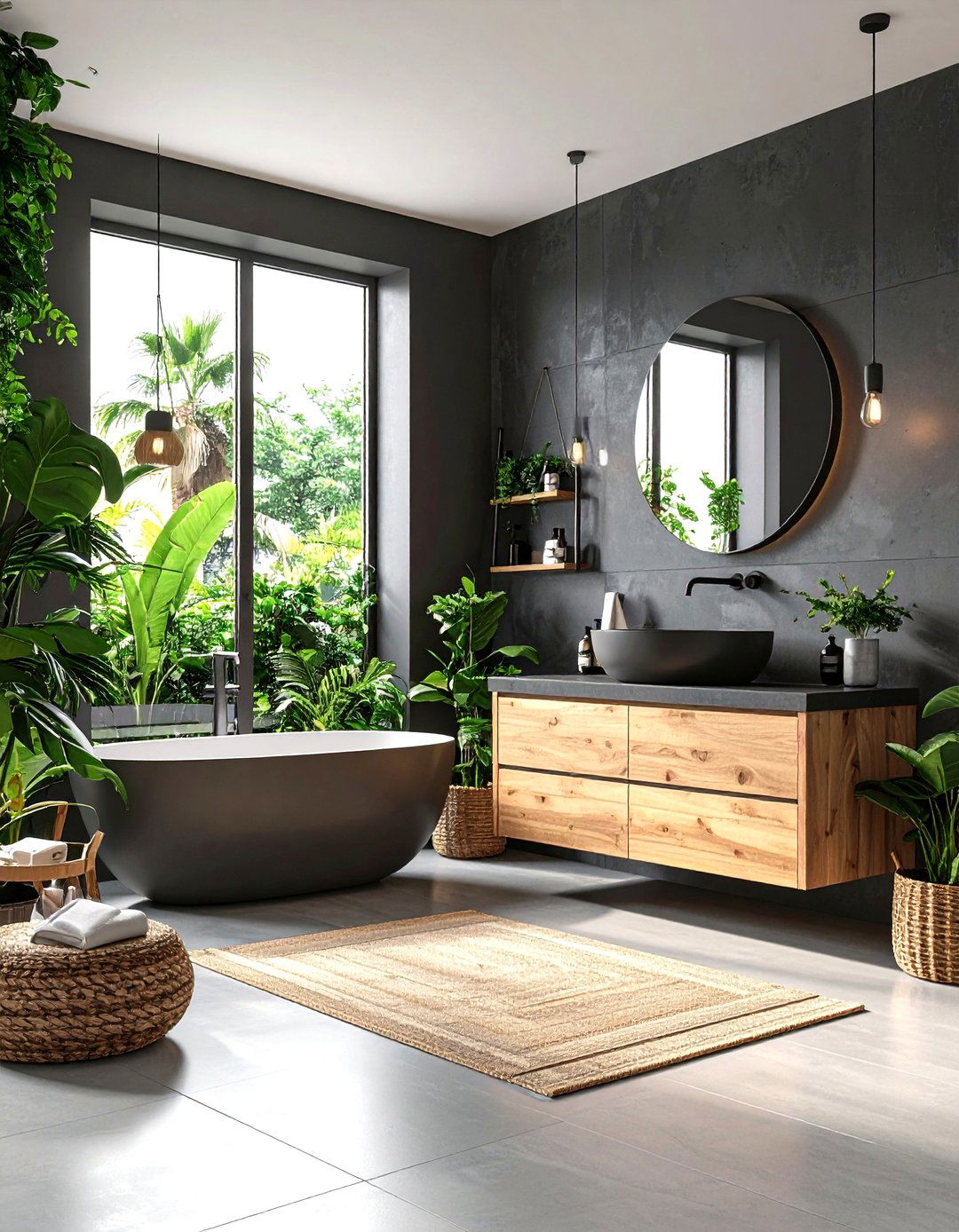 Urban Jungle Bathroom Palette - 30 interior design color palette generator ideas