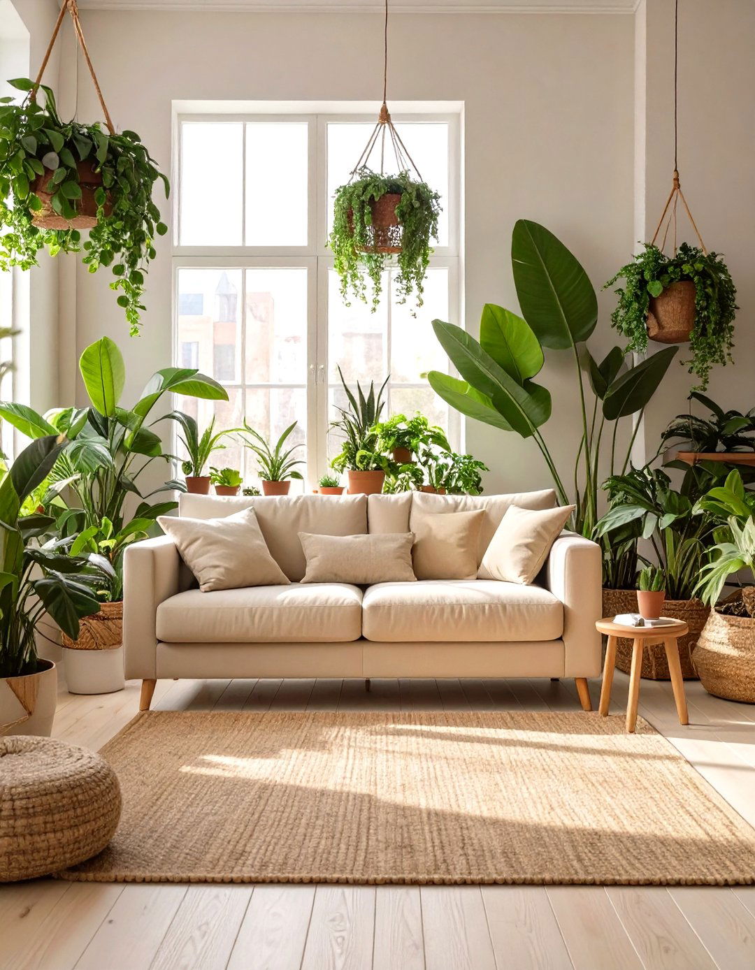 Urban Jungle Paradise Living Room - 30 cute living room ideas