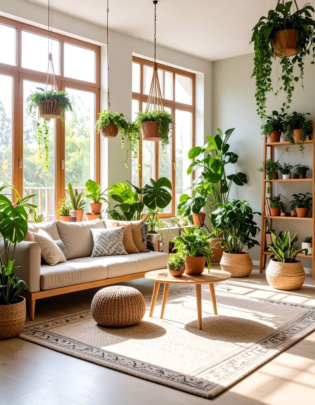 Urban Jungle Plant Filled Space - 30 affordable interior design ideas
