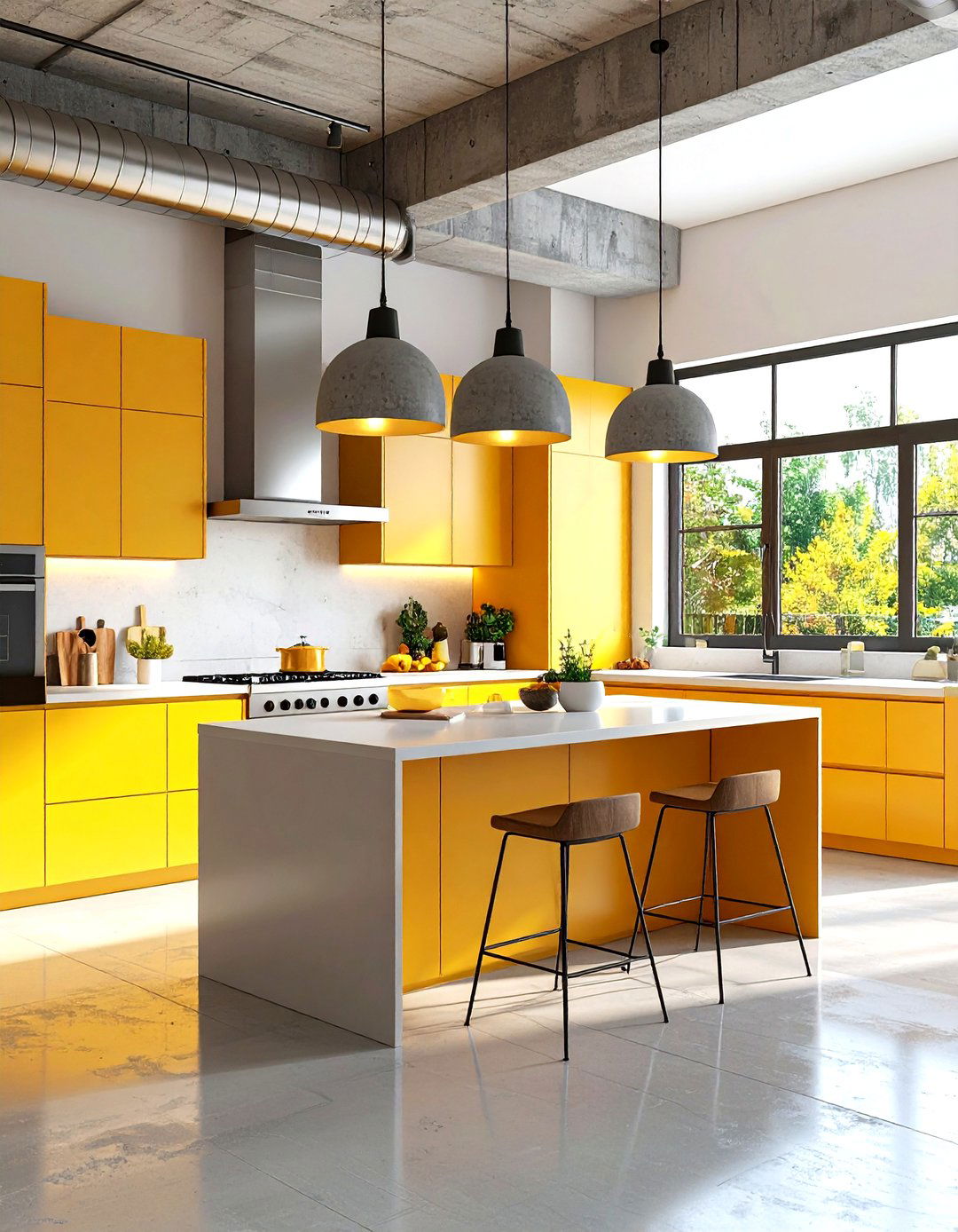 Urban Loft Kitchen Concrete Pendants - 30 kitchen lights ideas