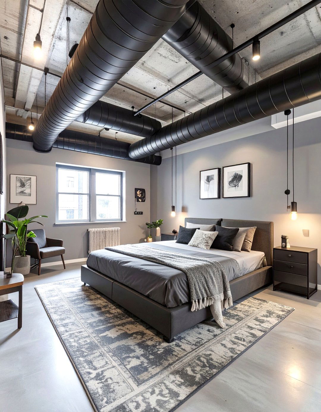 Urban Loft Style Bedroom - 30 basement bedroom ideas on a budget