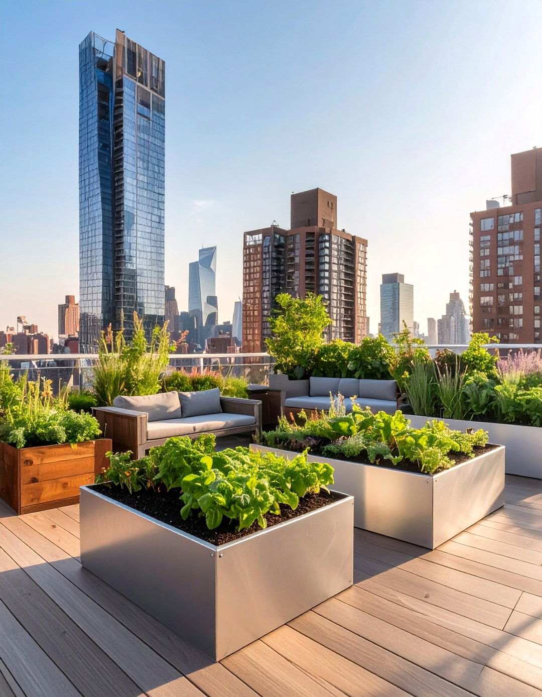 Urban Rooftop Deck Garden - 30 deck decorating ideas