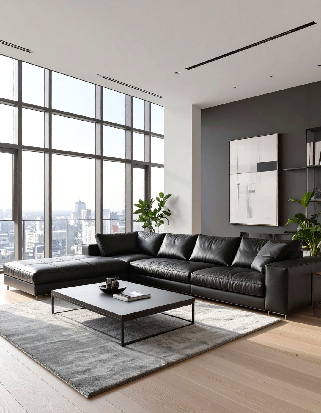Urban Sophisticate Living Room - 30 black couch living room ideas