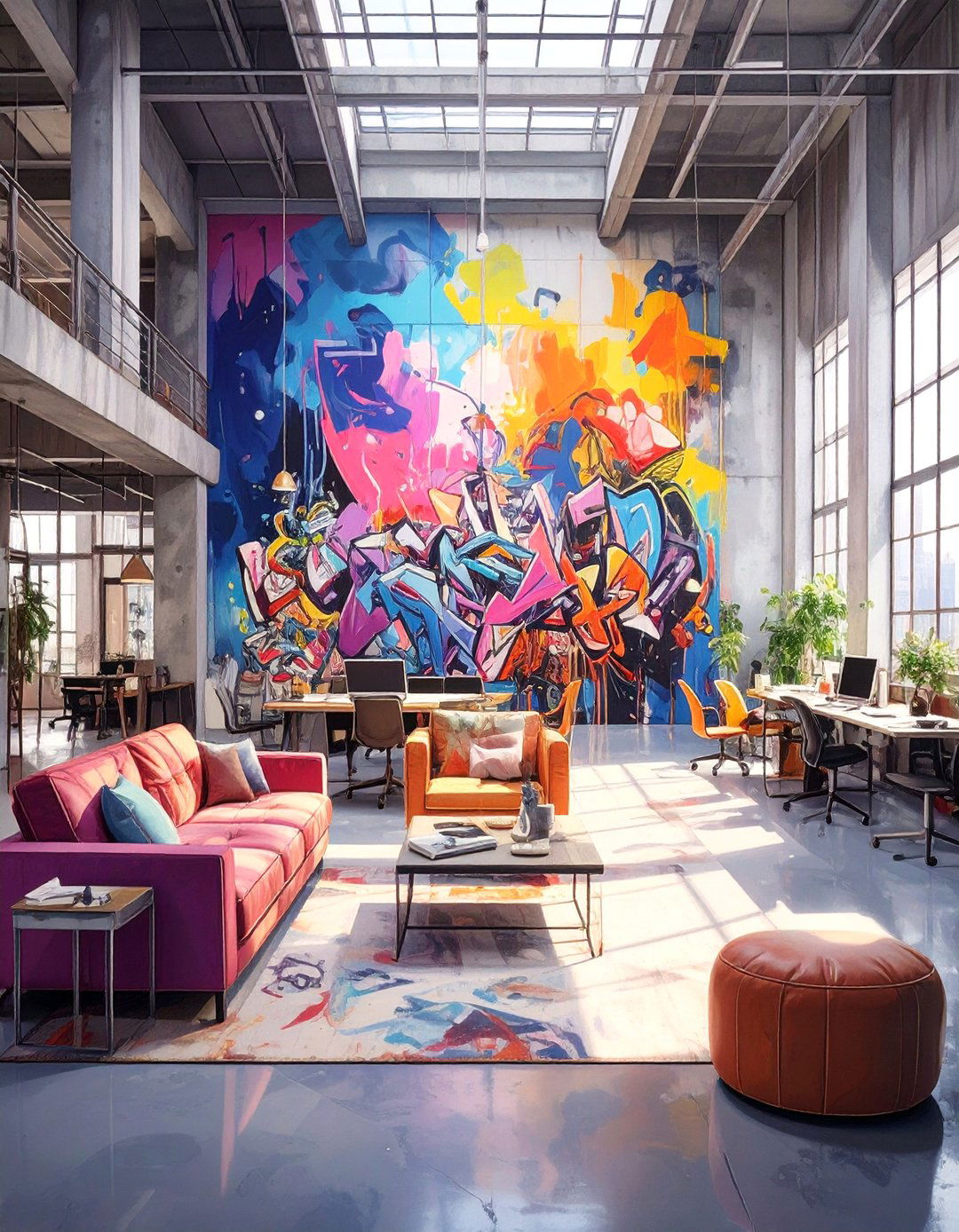Urban Street Art Inspired Creative Agency - 30 commercial interior design ideas