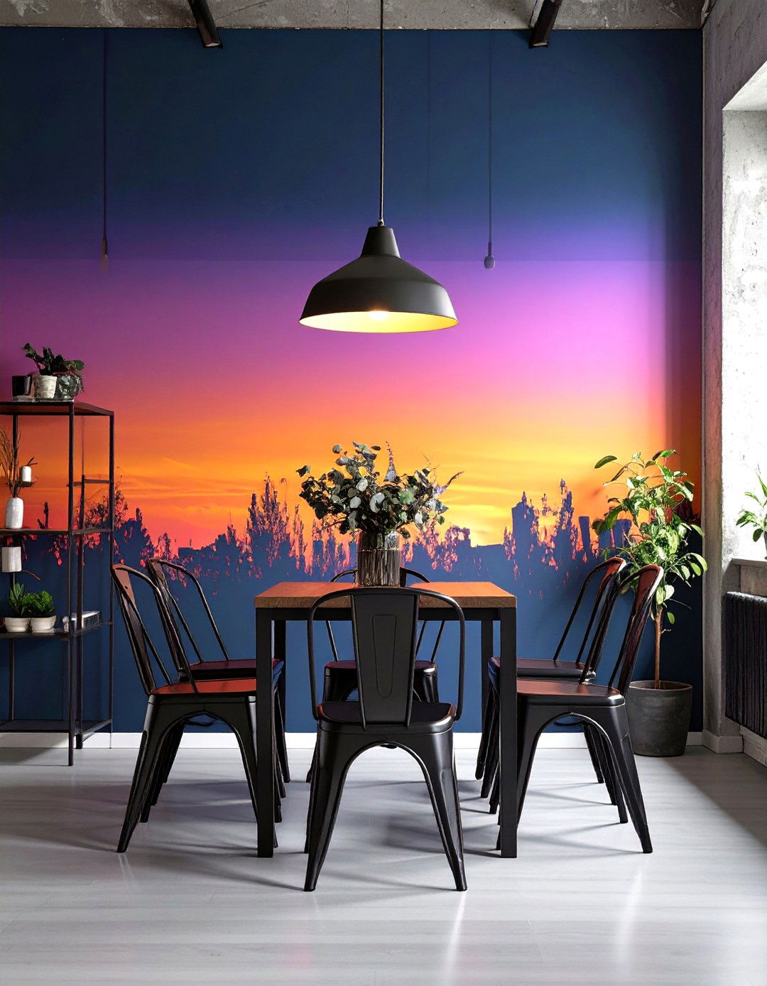 Urban Sunset Dining Area - 30 gradation in interior design ideas