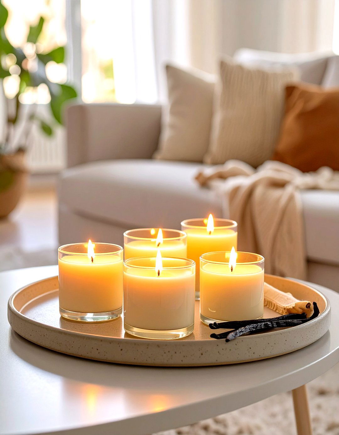 Use Candles for Scent and Ambiance - 30 small warm and cozy living room ideas