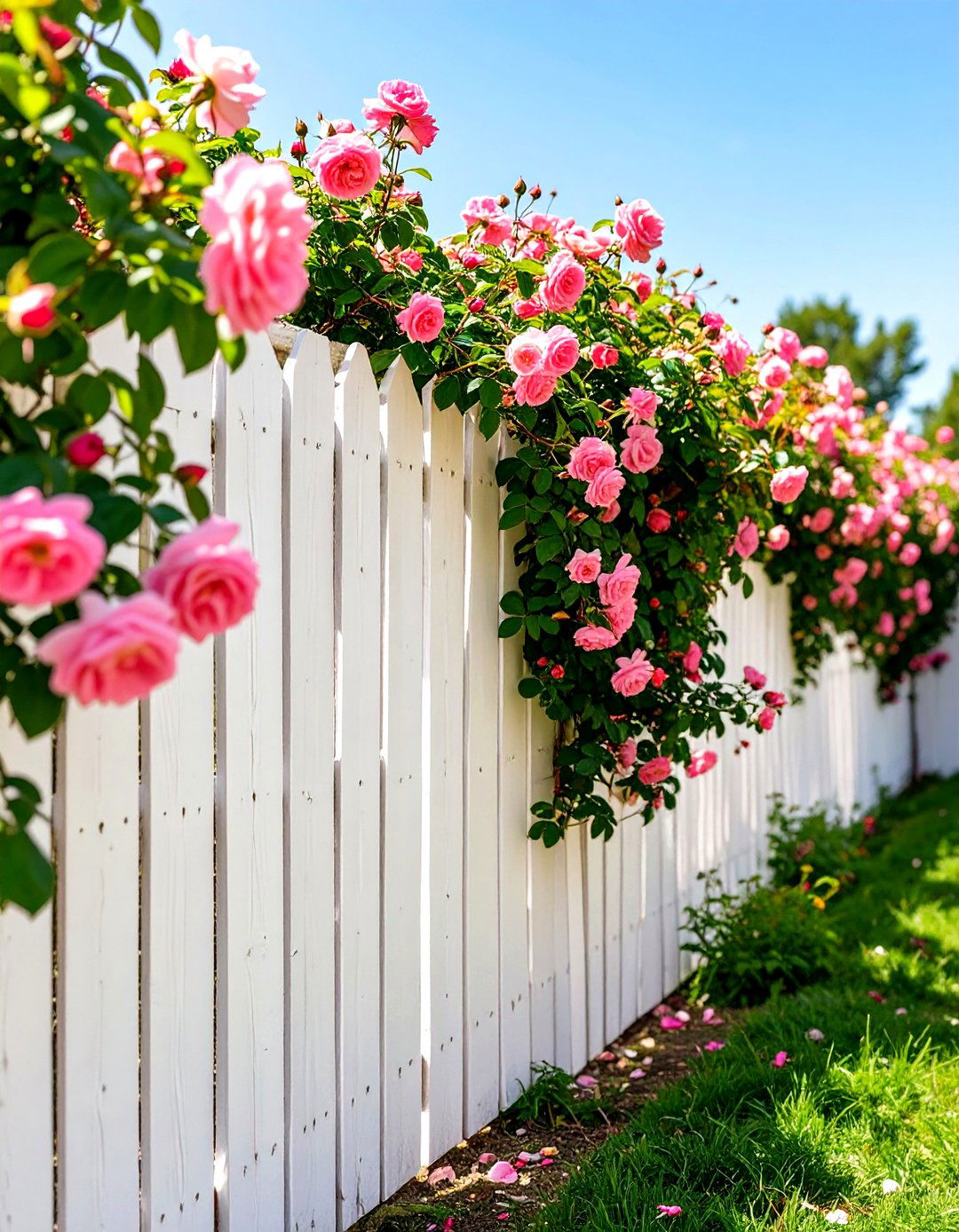 Use Climbing Plants on a Fence - 30 simple landscaping ideas