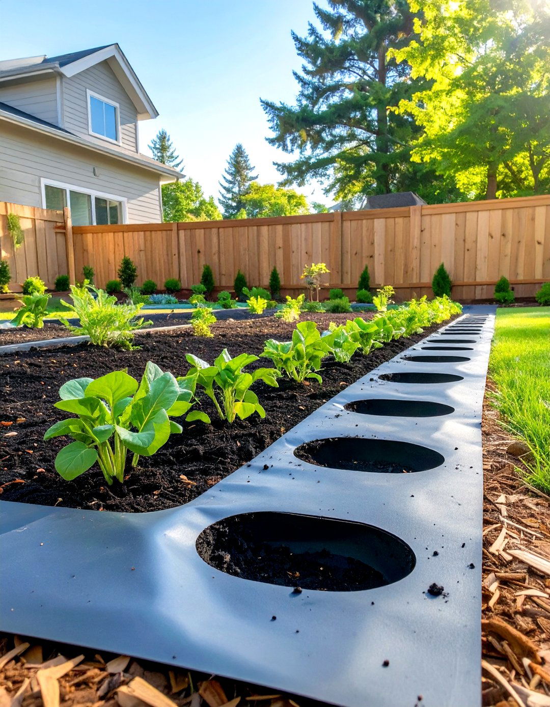 Use Landscape Fabric for Weed Control - 30 simple landscaping ideas