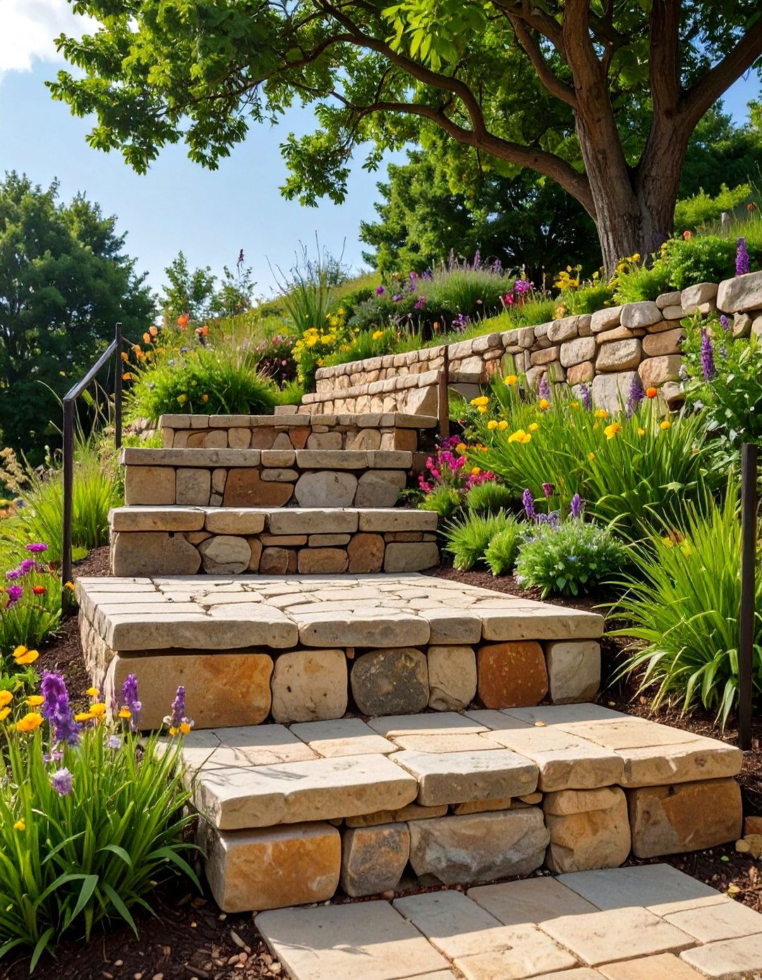 Use Local and Sourced Stone for Hardscaping - 30 sustainable landscape design ideas