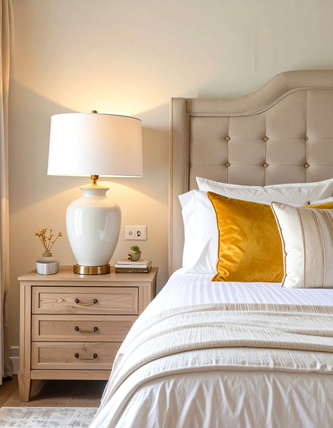Use Matching Bedside Lamps in the Master Bedroom - 30 simple master bedroom ideas