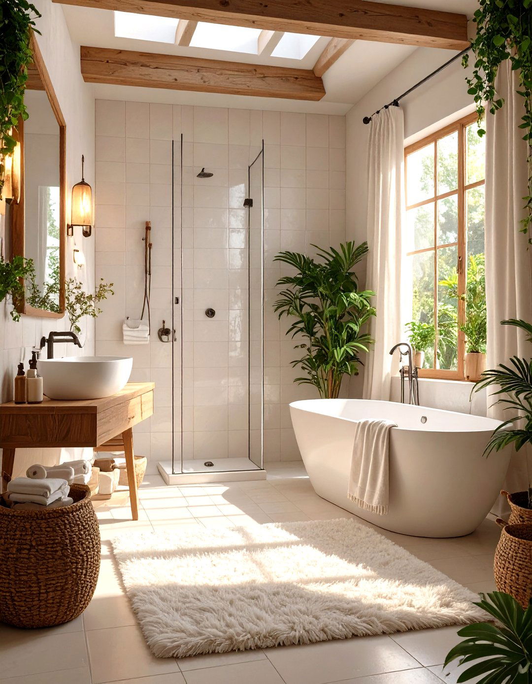 Use Monochromatic Textures - 30 spa like bathroom ideas