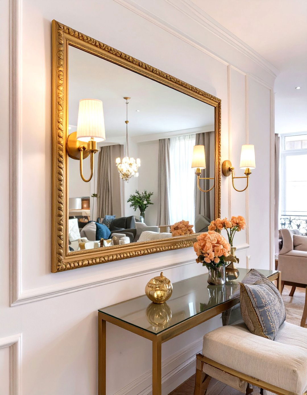 Use Sconces for Wall Mounted Lighting - 30 very small living room ideas