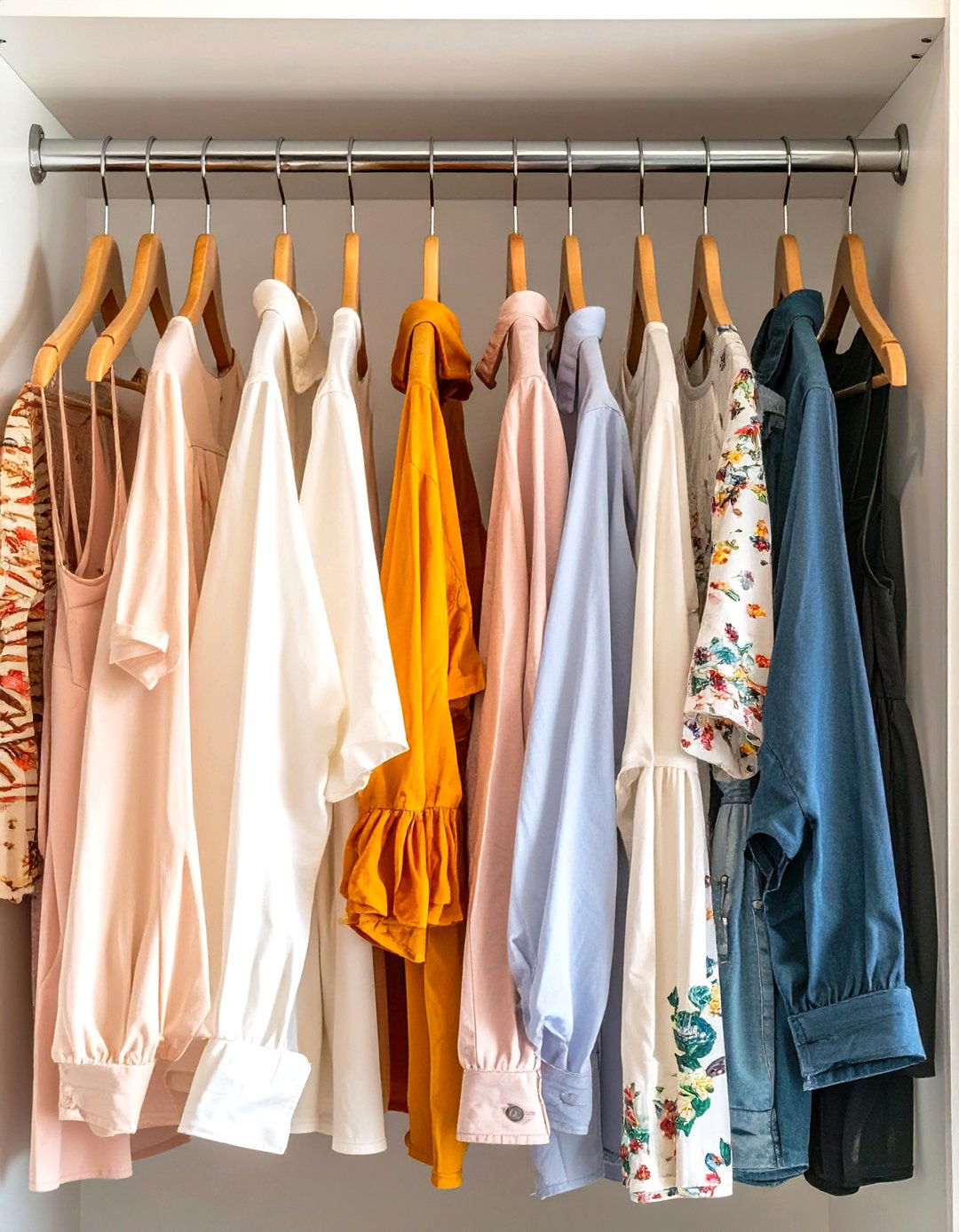 Use Tiered or Cascading Hangers - 30 small closet organizer ideas