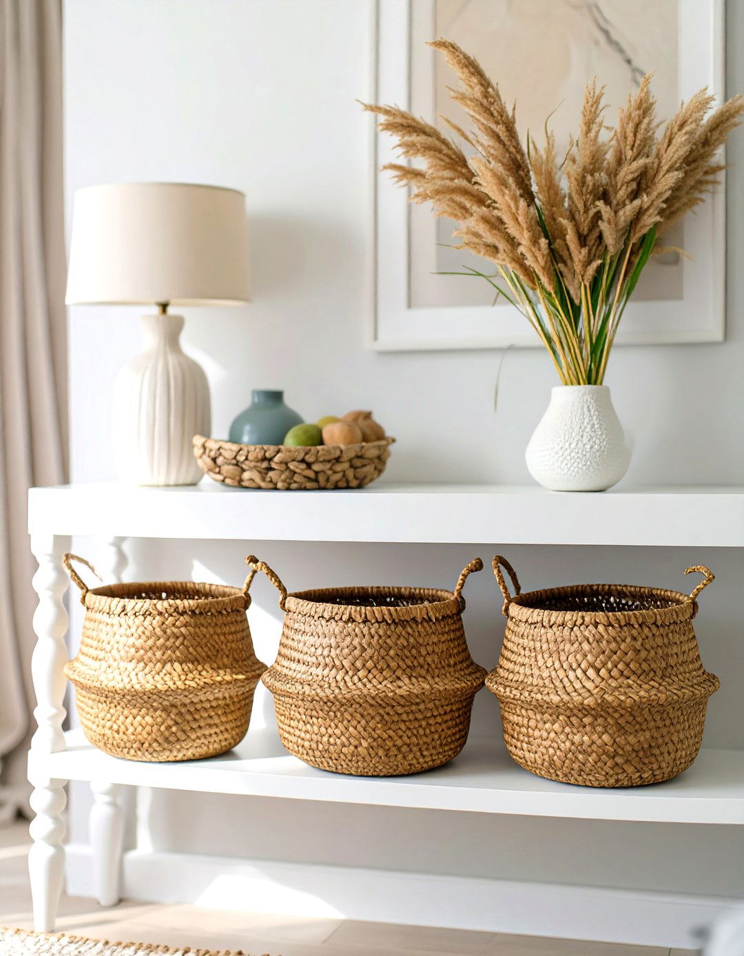 Use Uniform Storage Baskets - 30 simple living room ideas