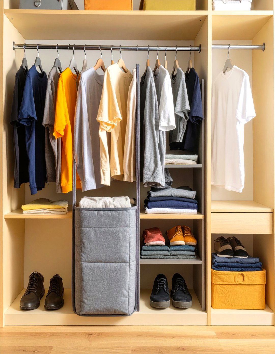 Use Vertical Hanging Organizers - 30 ways to organize your closet ideas
