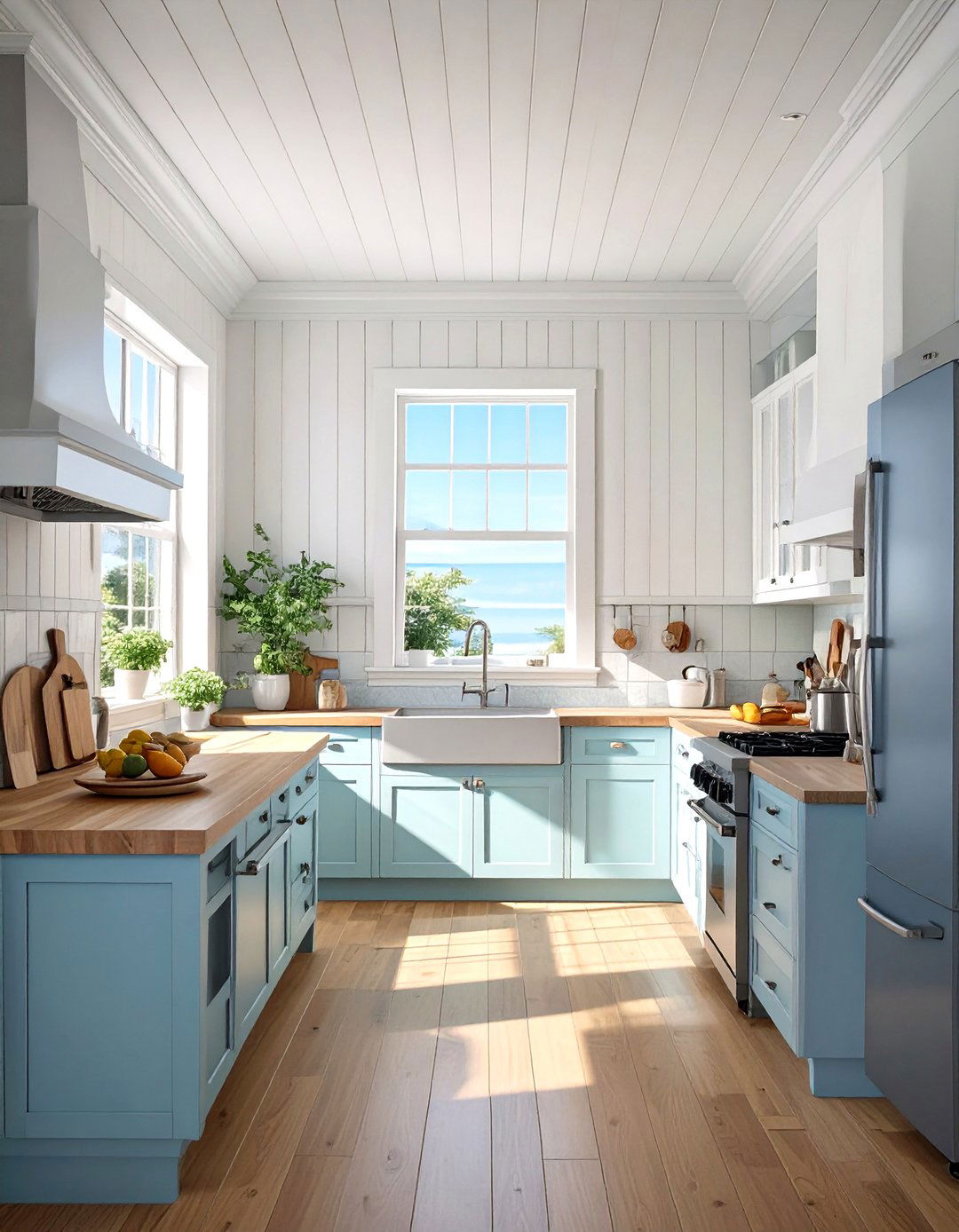 Use Vertical Wall Paneling - 30 small kitchen decorating ideas