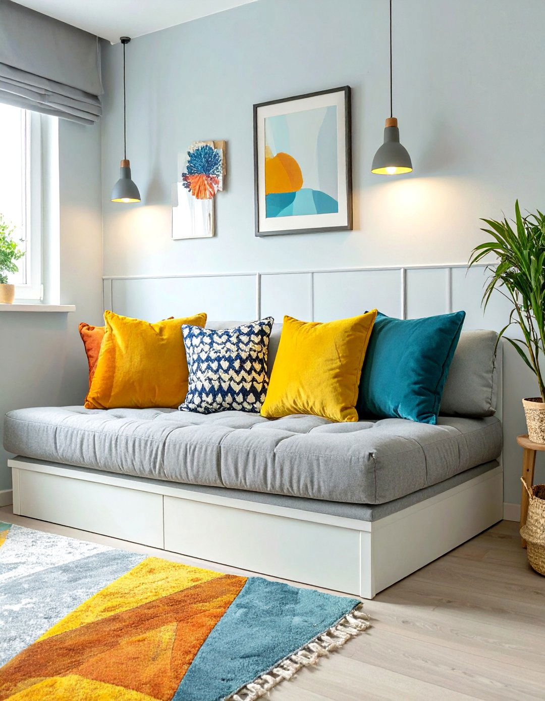 Use a Daybed as a Sofa - 30 tiny living room ideas