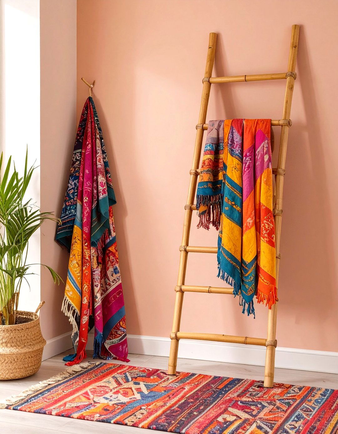 Use of a Narrow Leaning Ladder - 30 small entryway design ideas