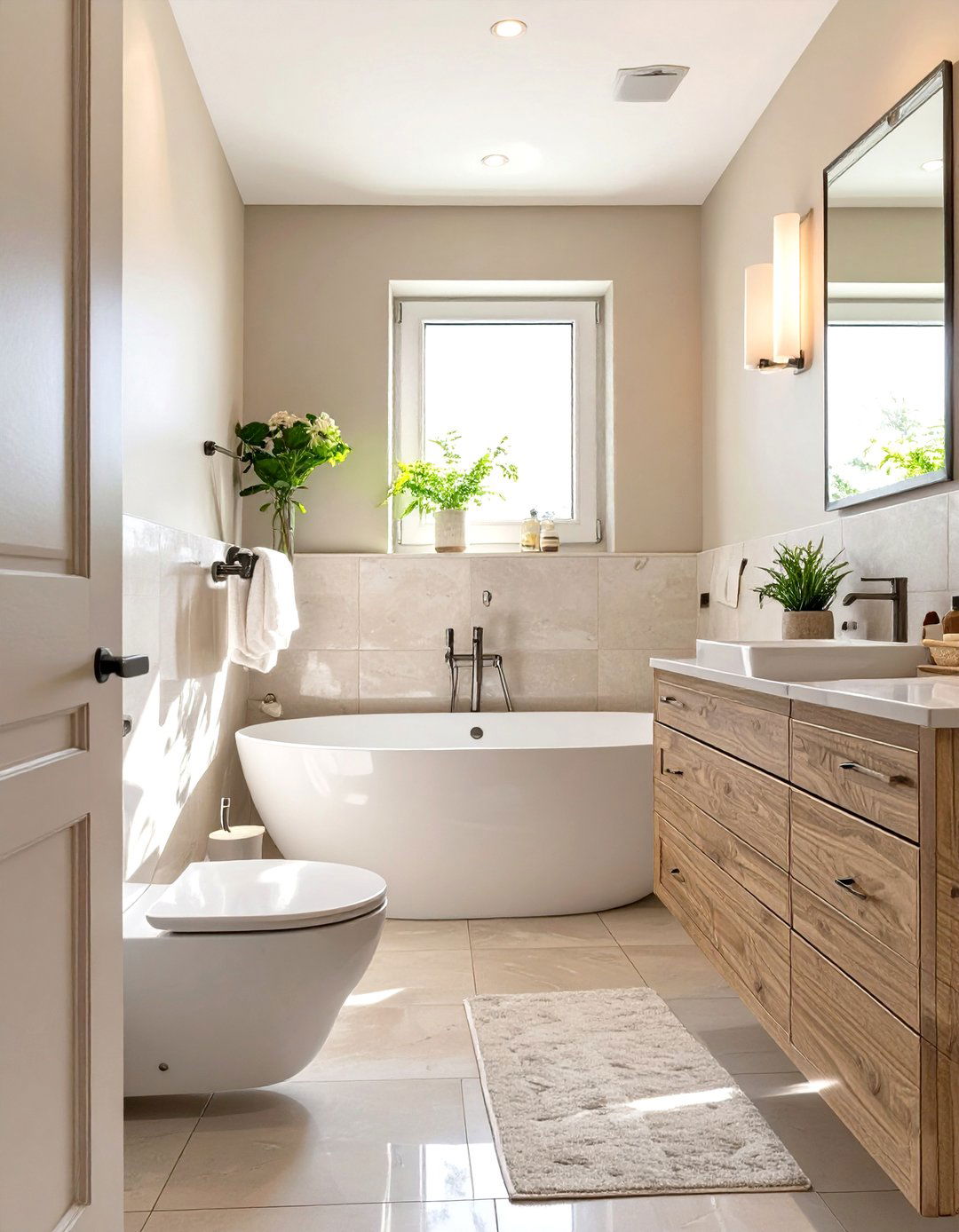Use of a Neutral Color Palette - 30 small spa bathroom ideas