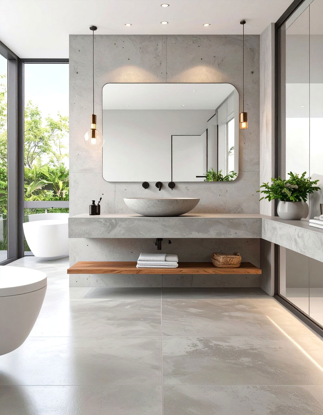 Using Concrete for Floors and Countertops - 30 what is contemporary interior design ideas