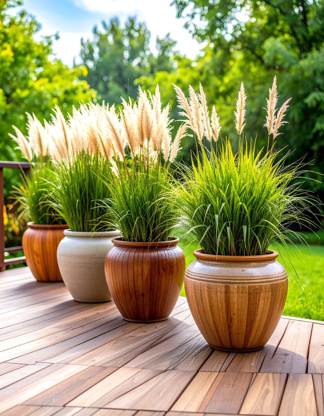 Using Container Gardens for Movable Screens - 30 privacy landscaping ideas