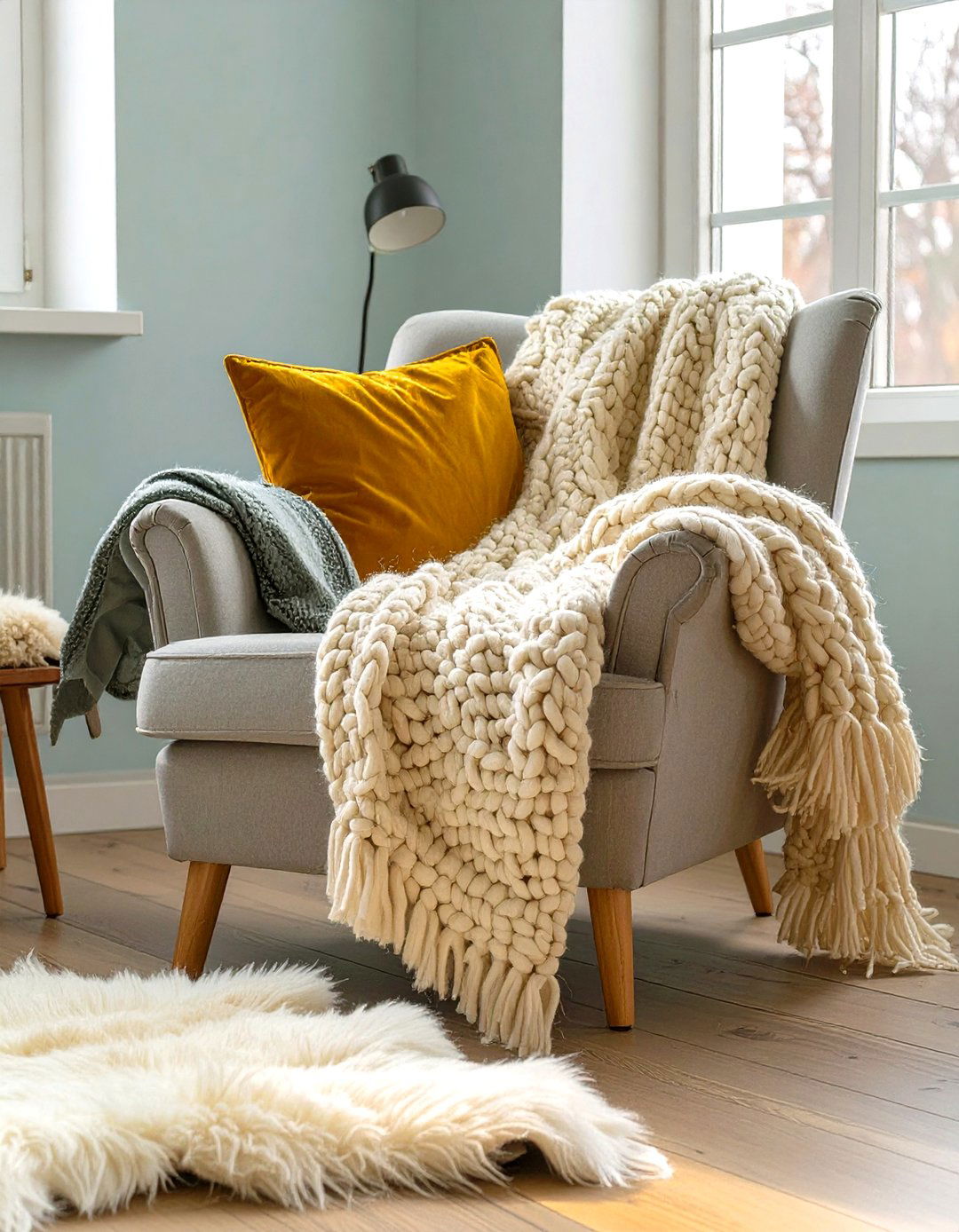 Using Cozy Textiles for a Hygge Atmosphere - 30 scandinavian interior design mrshomint ideas