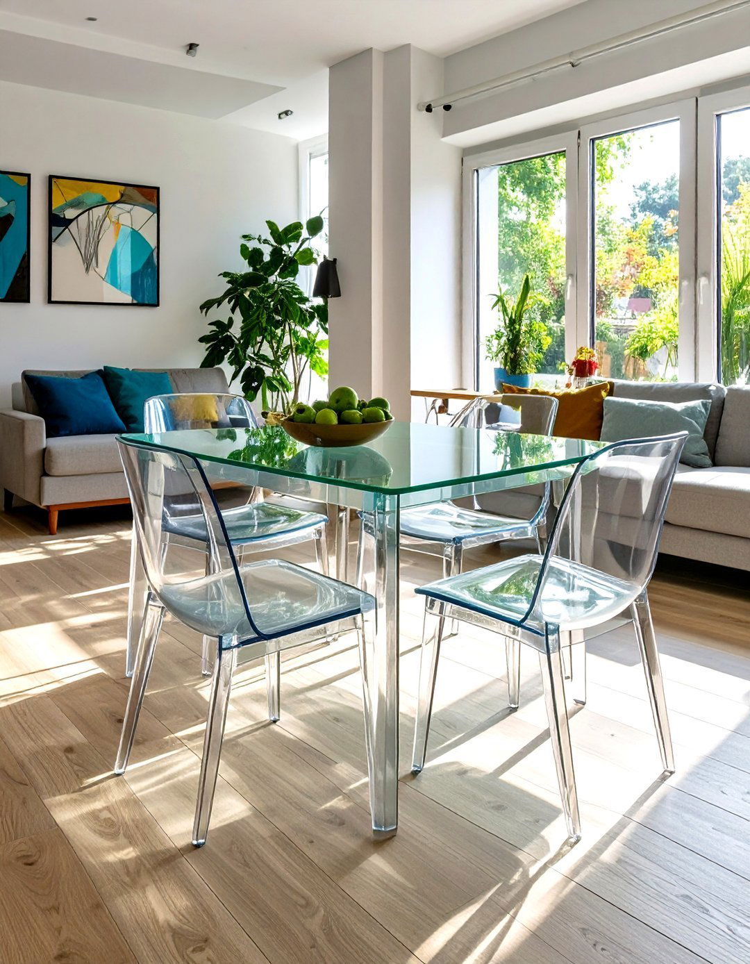 Using Floating Shelves for Dining Storage - 30 very small living and dining room ideas