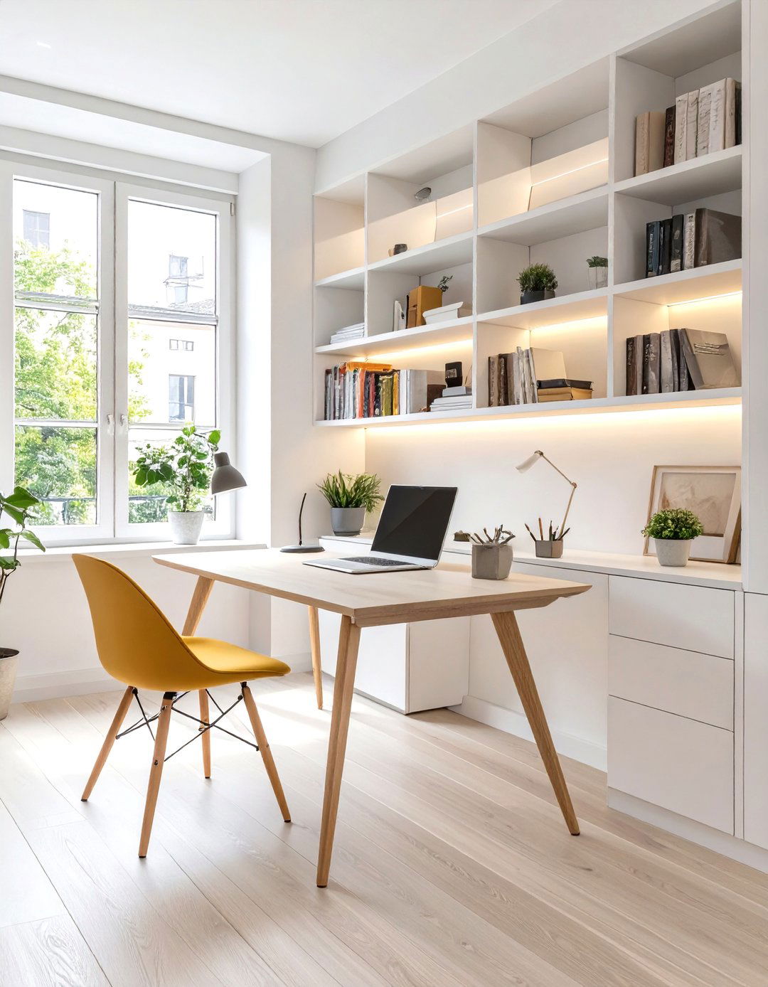 Using Leggy Open Base Furniture - 30 small office space ideas
